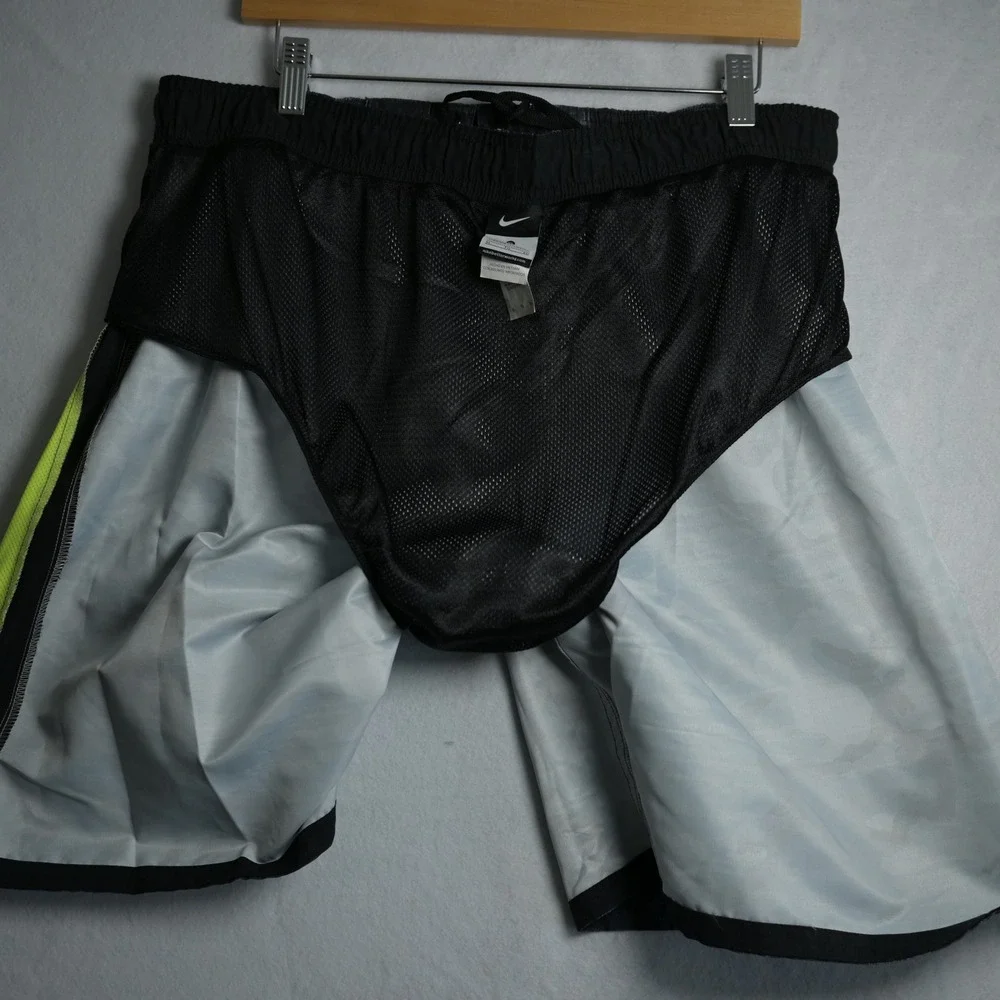 Nike Mens Camo Swim Trunks XL Grey Neon Yellow NESS5338 Board Shorts Lined - Picture 9 of 15